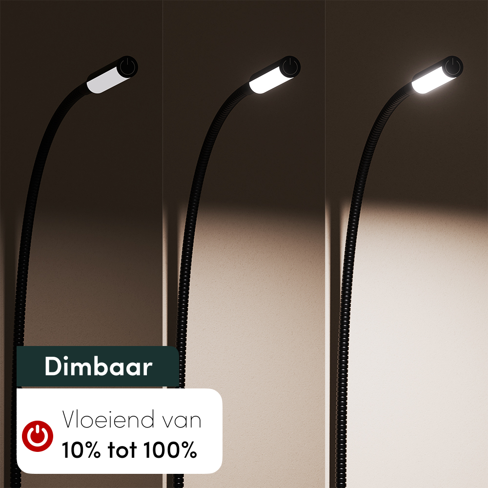 Bed Leeslamp - Muurmontage - Zwart