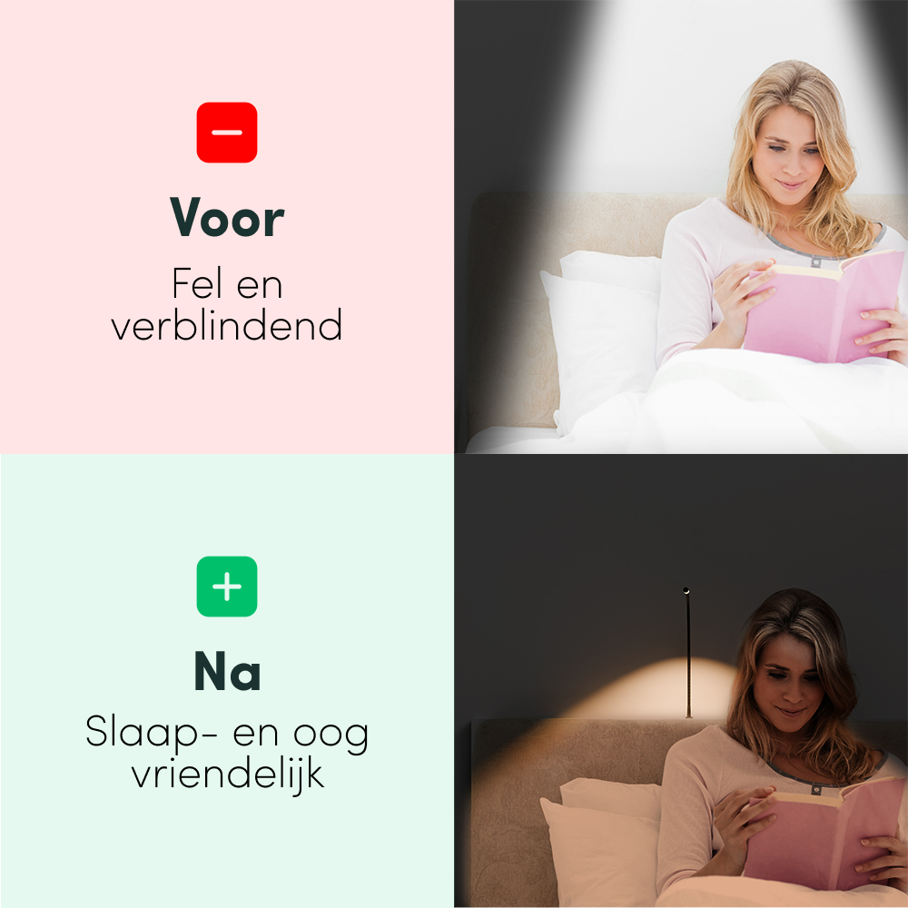 Bed Leeslamp - Hoofdbord montage - Zwart