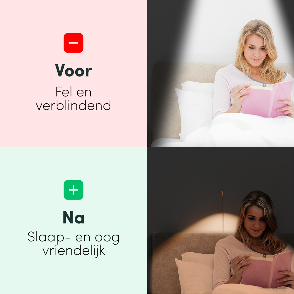 Bed Leeslamp - Hoofdbord montage - Zilver
