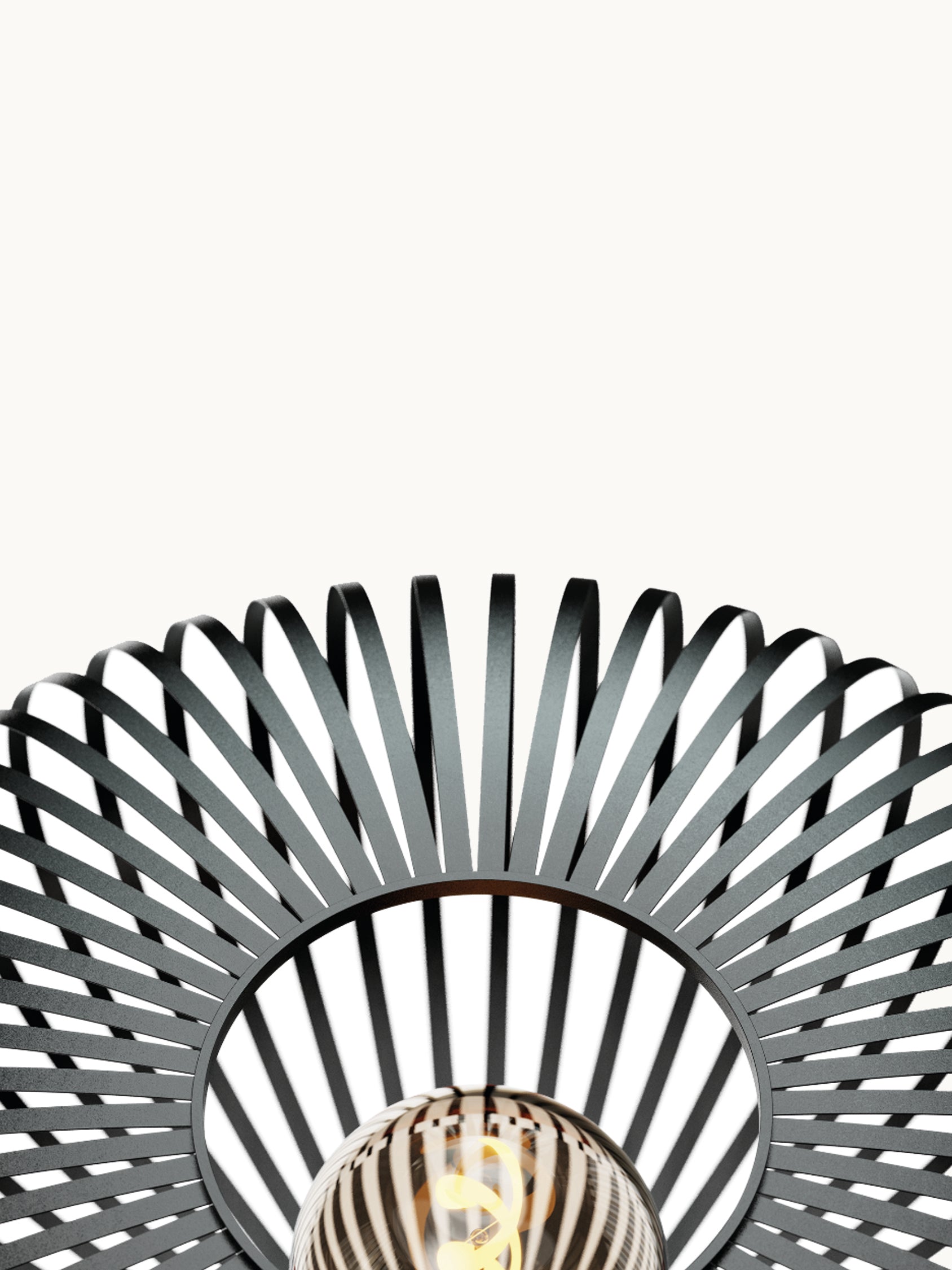 Plafondlamp Arcadia - 40cm - Zwart